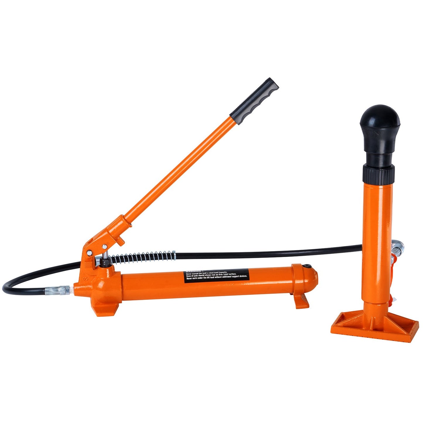 12 tons portakraftssats, bärbar hydraulisk domkraft med 1,4 m oljeslang, reparationssats för bilram med förvaringsväska för bilreparationer, lastbilar, lantbruk