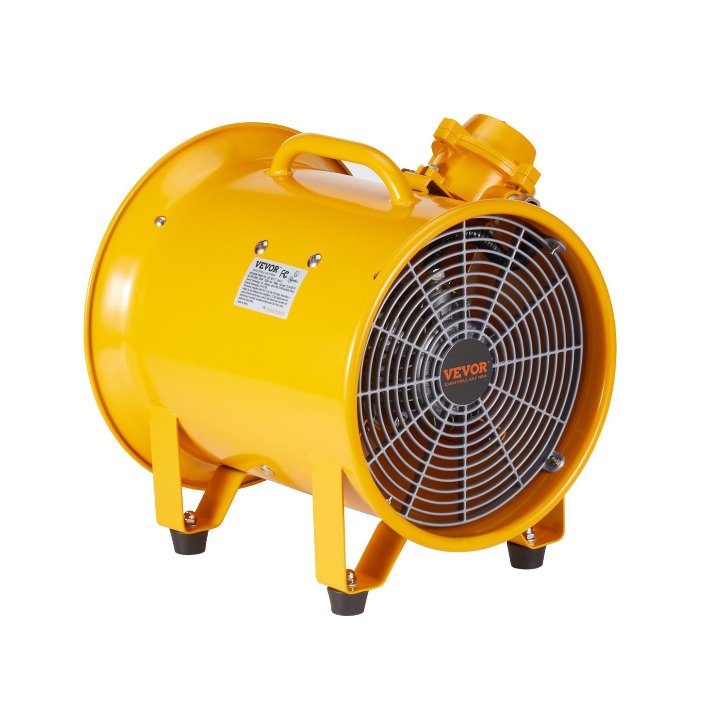 Portable Ventilator, 304.8mm Heavy Duty Cylinder Fan, 500W Strong Shop Exhaust Fan 2500CFM, 3m Power Cord (No charging head), Industrial Utility Blower for Sucking Dust, Smoke Home/Workplace