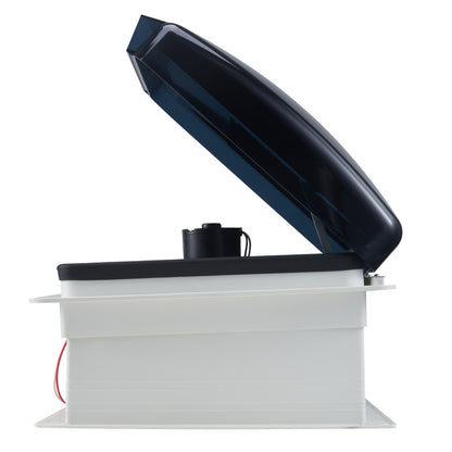 RV Vent Fan, 14 inch RV Roof Vent Fan 12V, Powerful 10-Speed Reversible Fan with Remote Control, Built-in Rain Cover, Power Top Lid,12 inch Fan Blade,Fits 14 x14 inch Roof Openings