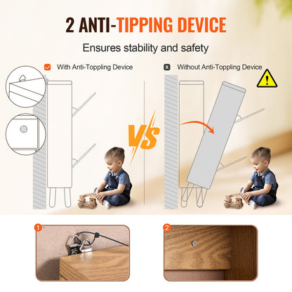 Skoskåp i rotting, smal skoförvaring med 2 utfällbara lådor i rotting och 1 utdragbar låda, metallben, smalt skoskåp i entrén, perfekt för entré, garderob, hall, ljus träfärg