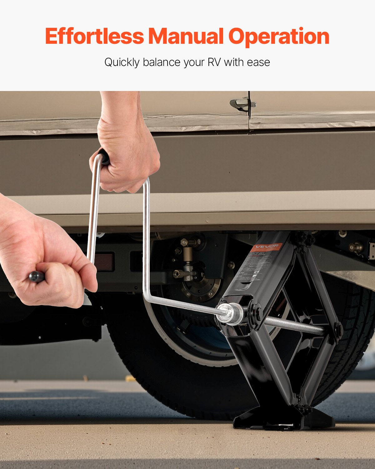 5000 lbs RV Scissor Jacks, 4-23.4 in RV Stabilizer Leveling Scissor Jacks, Set of 2, Heavy Duty Stabilizer Jack with Crank Handle, Socket and Bubble Levels, Not Easily Bent or Deformed