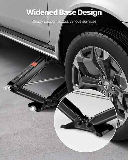 9000 lbs RV Scissor Jacks, 4-23.4 in RV Stabilizer Leveling Scissor Jacks, Set of 2, Heavy Duty Stabilizer Jack with Crank Handle, Socket and Bubble Levels, Not Easily Bent or Deformed