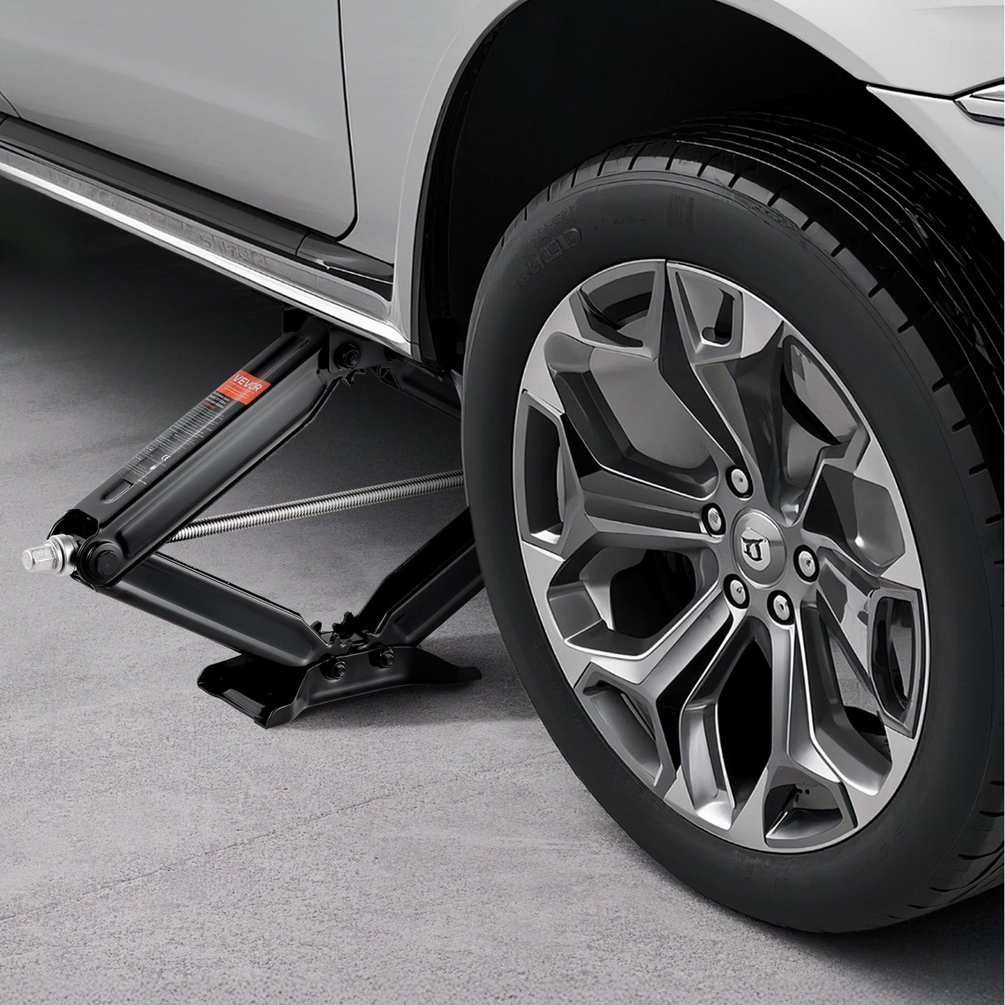 9000 lbs RV Scissor Jacks, 4-23.4 in RV Stabilizer Leveling Scissor Jacks, Set of 2, Heavy Duty Stabilizer Jack with Crank Handle, Socket and Bubble Levels, Not Easily Bent or Deformed