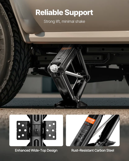 9000 lbs RV Scissor Jacks, 4-23.4 in RV Stabilizer Leveling Scissor Jacks, Set of 4, Heavy Duty Stabilizer Jack with Crank Handle, Socket and Bubble Levels, Not Easily Bent or Deformed