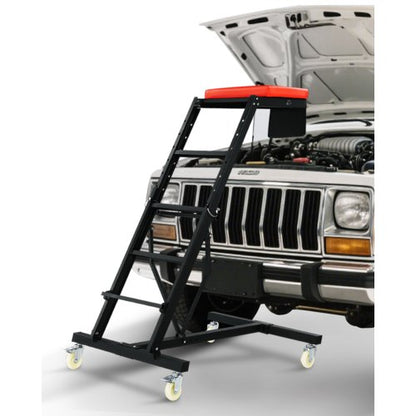 Top Automotive Creeper, Engine Creeper with Adjustable Height 45.7" to 66.3", 400 LBS Capacity High Creeper, 4 Swivel Caster Wheels, Heavy Duty Creeper for Auto Repair and Maintenance