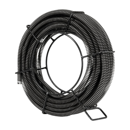 Sectional Drain Cleaning Cable 66FT/20.1 m x 5/8In/1.6 cm & 7 Cutters for 0.8"-3.9"/2-10 cm Pipes