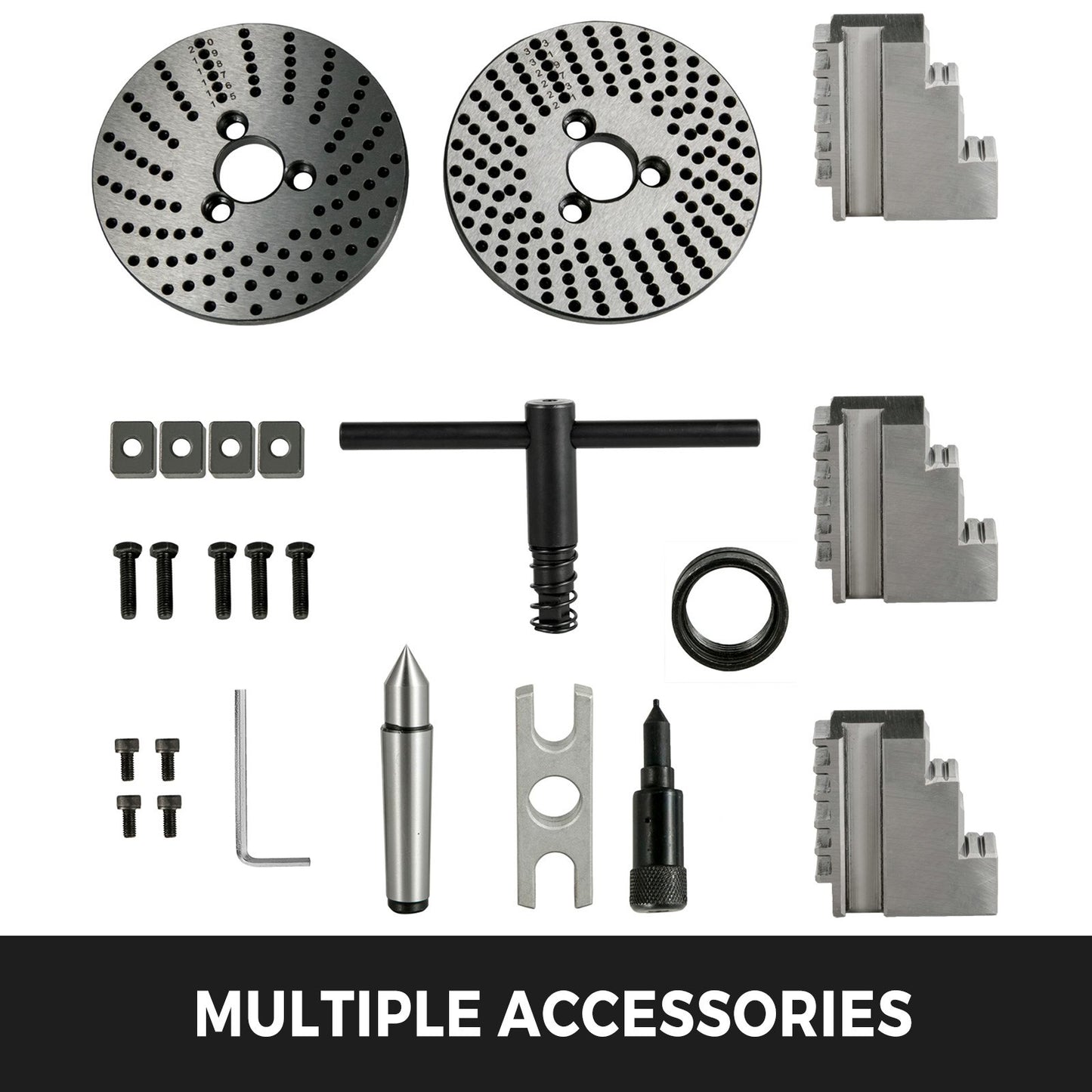Dividing Head 4 Inch Indexing Head Milling 100MM Semi-Universal Dividing Head 4 Inch 3 jaw Chuck Dividing Head Set with Index Plates and Tailstock for Precision rotary table