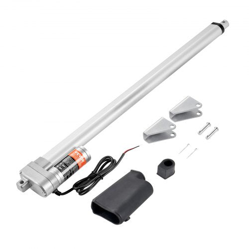 Linear Actuator 12V, 20 Inch Waterproof IP65 Linear Actuator, 660lbs/3000N 0.19"/s Linear Motion Actuator with Mounting Bracket for Outdoor Use