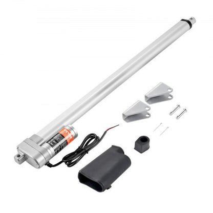 Linear Actuator 12V, 20 Inch Waterproof IP65 Linear Actuator, 660lbs/3000N 0.19"/s Linear Motion Actuator with Mounting Bracket for Outdoor Use