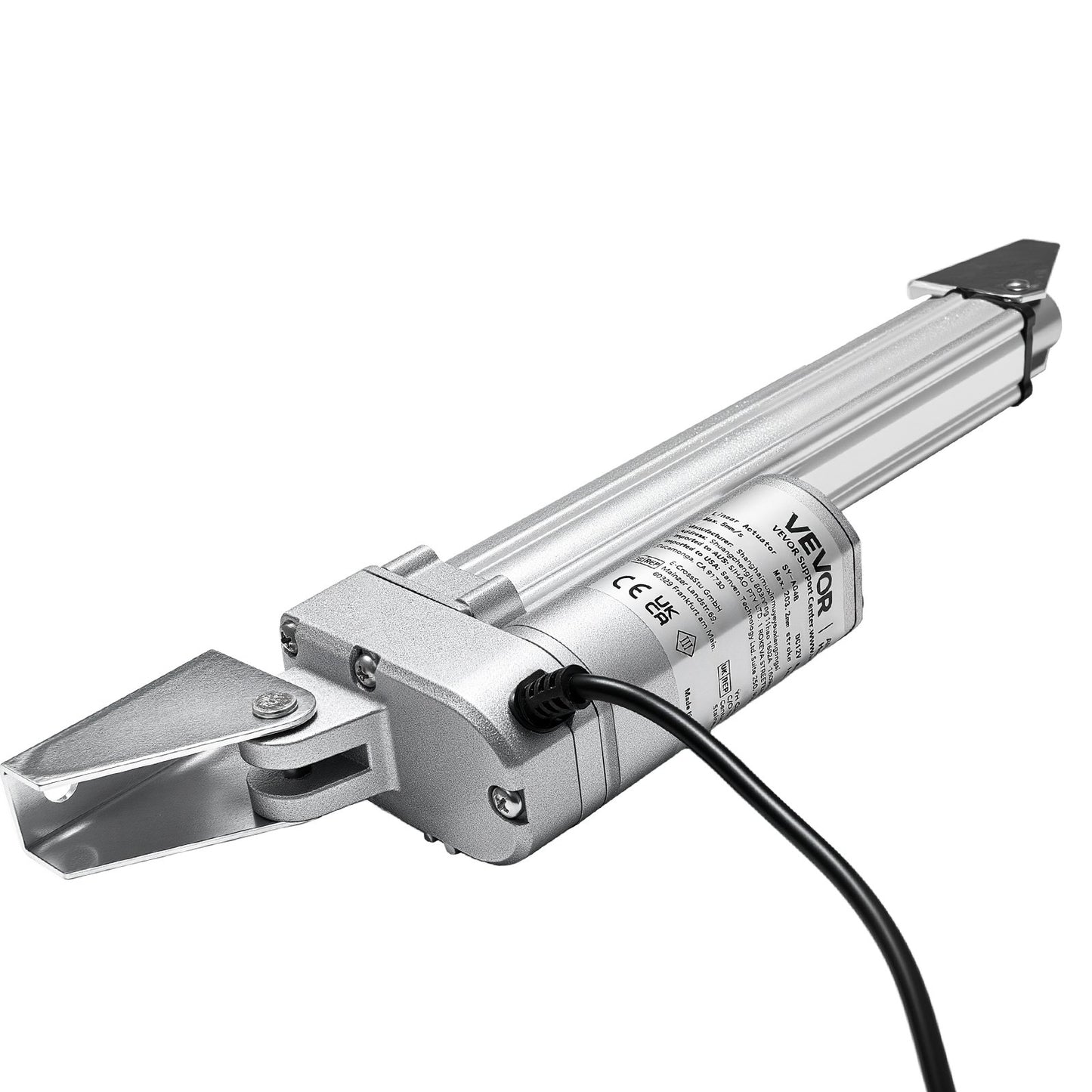 12V Linear Actuator, 101.6mm Stroke IP65 Waterproof Linear Actuator, 3000N 5mm/s Motion Actuators with Mounting Brackets for Solar Trackers, Industrial Machinery, Door Opener