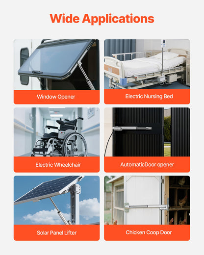 12V Linear Actuator, 203.2mm Stroke IP65 Waterproof Linear Actuator, 675lbs/3000N 0.2"/s Motion Actuators with Mounting Bracket for Solar Trackers, Industrial Machinery, Door Opener