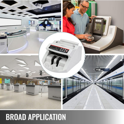 Sedelräknare Pengaräknare med LED-display Professionell sedelräknare med falsksedeldetektor, UV/MG, 1000 sedlar/minut, räknar endast antal ark