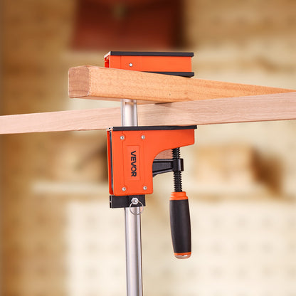 Bar Clamps for Woodworking, 2-Pack 60.96 cm Parallel Clamp Set, F-Clamp with 680 kg Load Limit, Even Pressure, High-strength Plastic and Carbon Steel, for Woodworking Metal Working, Orange