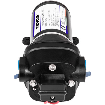 Water Pressure Diaphragm Pump, 12V FL-40 High Pressure Diaphragm Water Pump, 2.7 bar(40PSI) Automatic Self Priming Water Pump, 17L/MIN Misting Booster Sprayer Diaphragm Pump for Caravan Boat RV Garden
