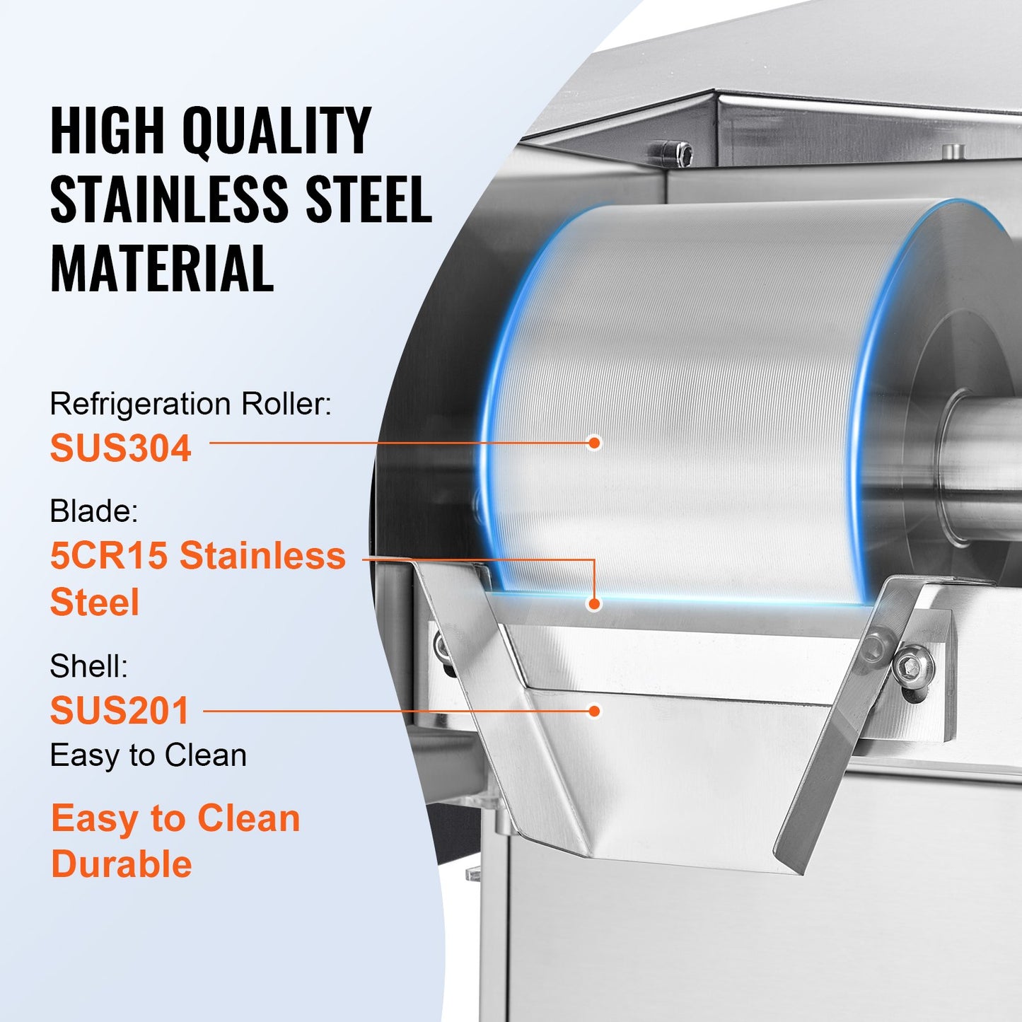 Commercial Snowflake Ice Machine, 397LBS/24H Snowflake Ice Maker, Stainless Steel Ice Shaver Machine, Electric Snow Cone Maker, Air Cooling System for Rapid Heat Dissipation, for Bakery, Cafe