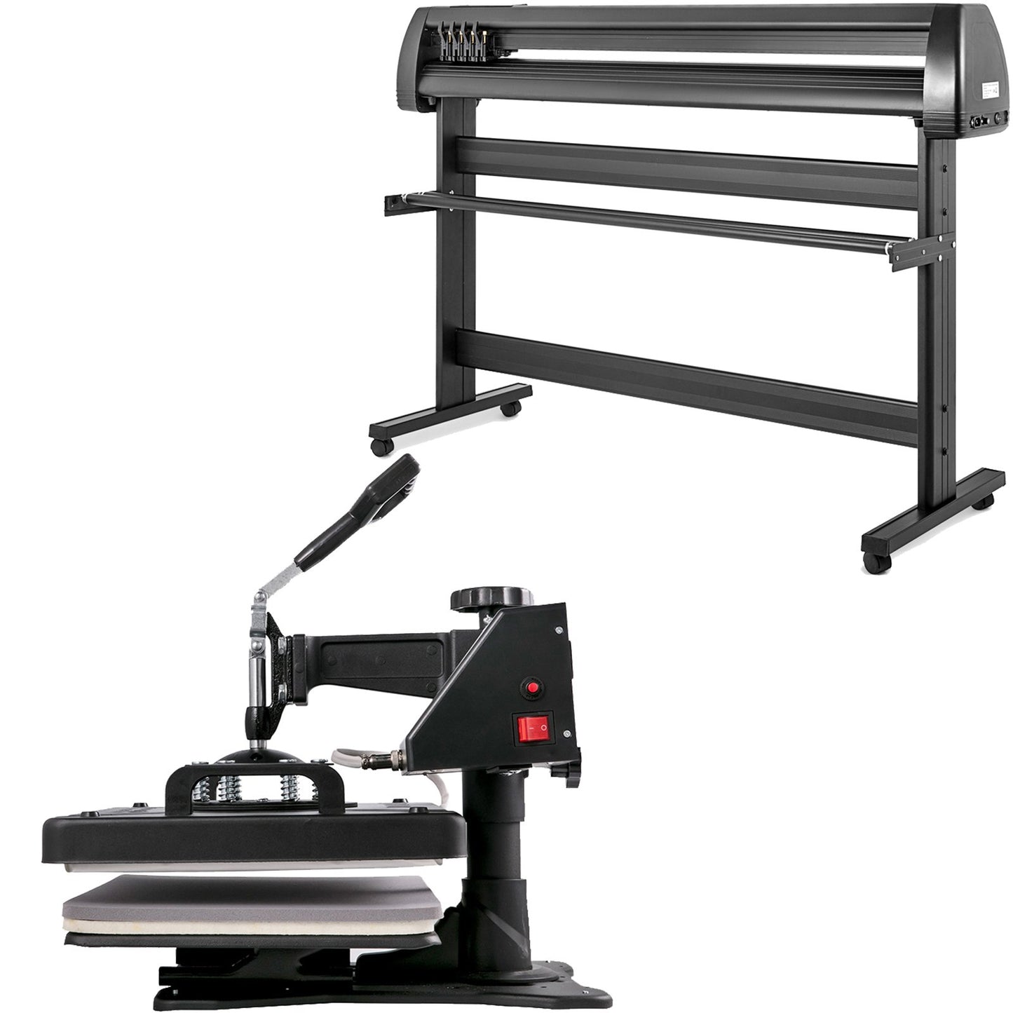 5 in 1 Digital 15"x12" Heat Press&53" Vinyl Cutter w/ Signmaster Software
