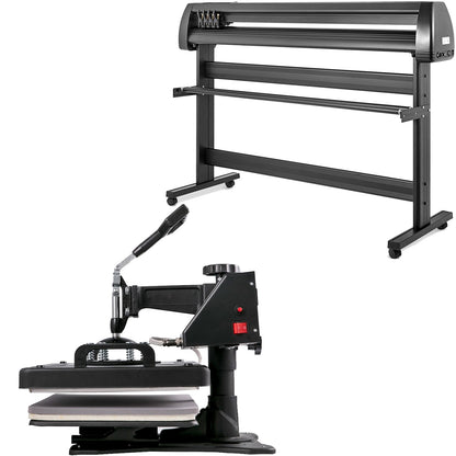 5 in 1 Digital 15"x12" Heat Press&53" Vinyl Cutter w/ Signmaster Software
