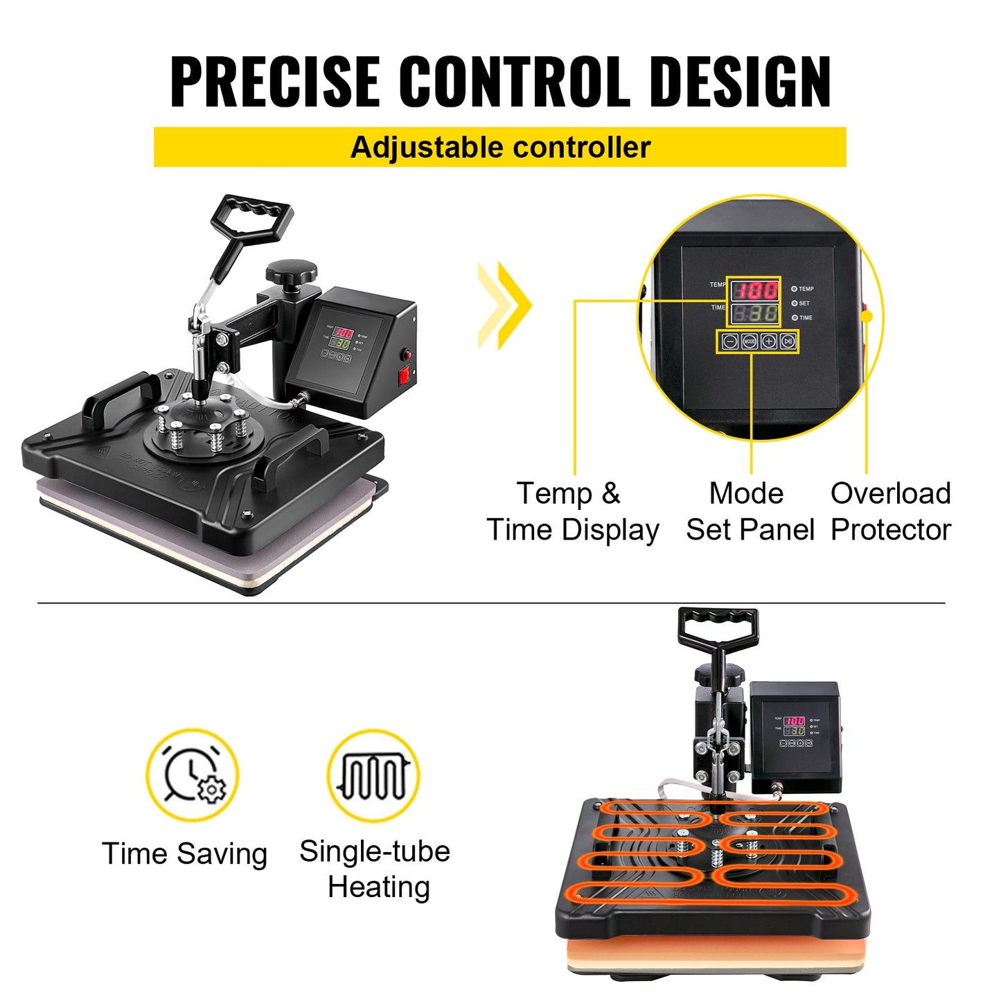 5 in 1 Digital 15"x12" Heat Press&53" Vinyl Cutter w/ Signmaster Software