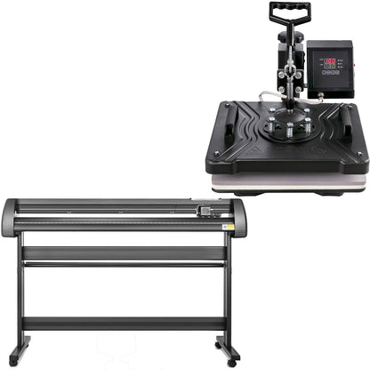 5 in 1 Digital 15"x12" Heat Press&53" Vinyl Cutter w/ Signmaster Software