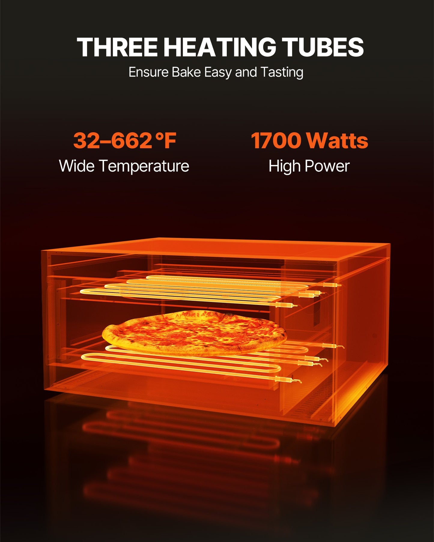 Kommersiell bänkpizzaugn Elektrisk pizzaugn för 40,6 cm pizza inomhus