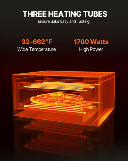 Kommersiell bänkpizzaugn Elektrisk pizzaugn för 40,6 cm pizza inomhus