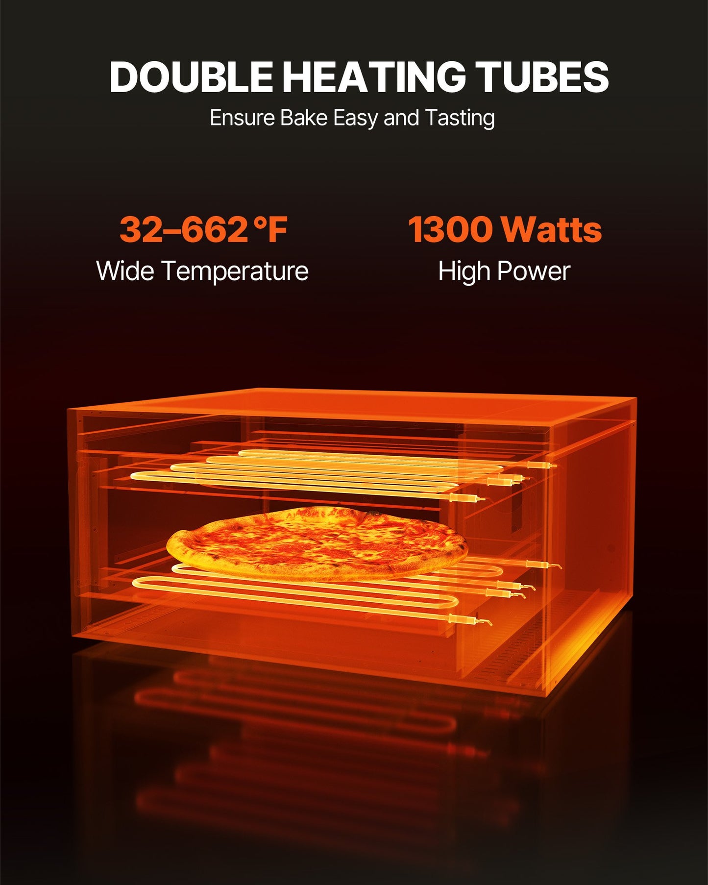 Commercial Countertop Pizza Oven Electric Pizza Oven for 35.56 cm Pizza Indoor