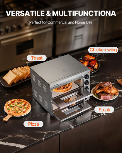 Commercial Countertop Pizza Oven Electric Pizza Oven for 35.6 cm Pizza Indoor