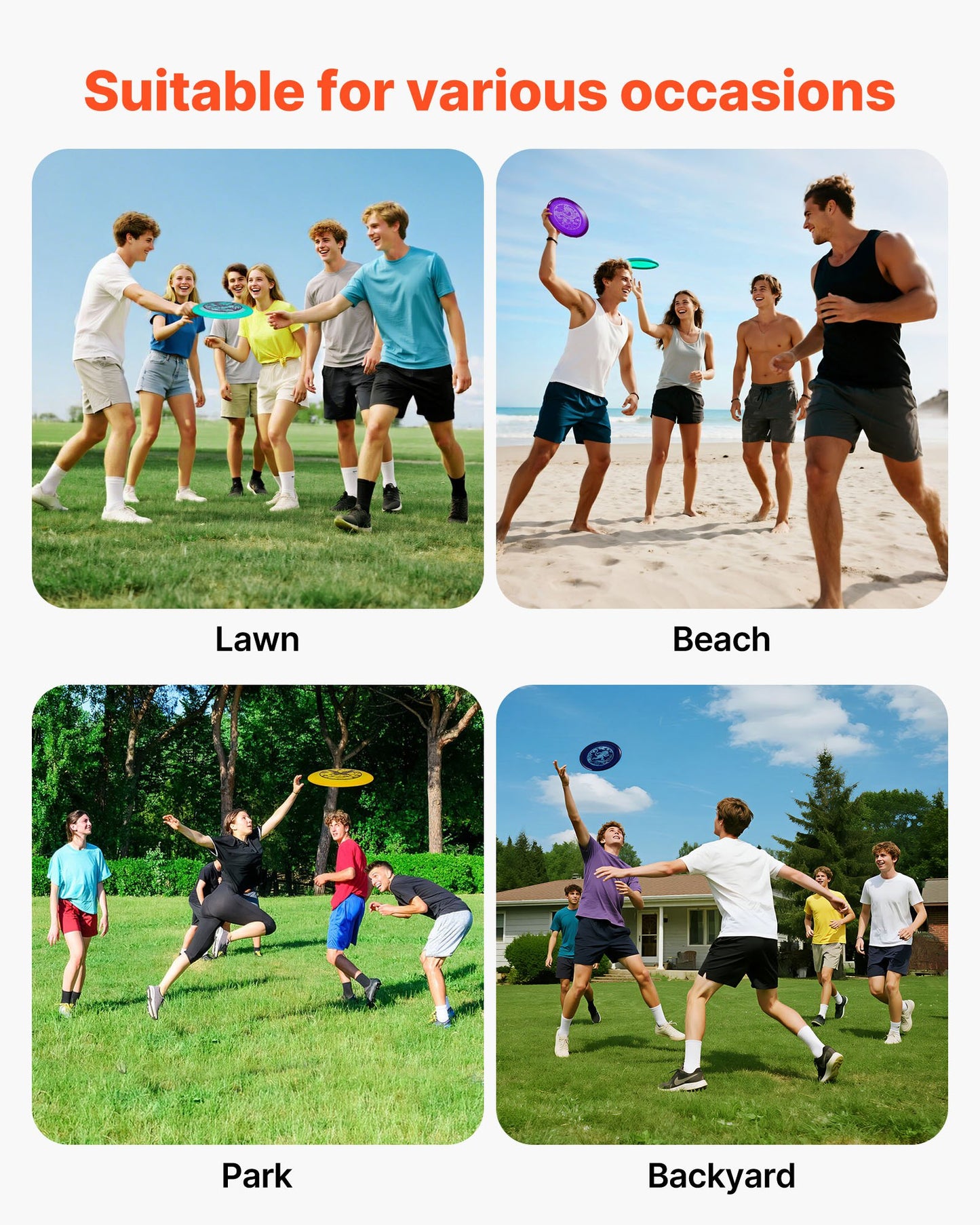 Disc Golf Set, 8 Pack Disc Golf Starter Set, Beginners Flying Discs for Full-Body Strength Training, with Putter, Mid-Range, Driver, PDGA Approved, for Outdoor Backyard, Lawn, Beach, and Park