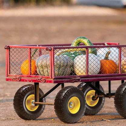 Solid PU Run-Flat Tire Wheel Flat Free Tubeless Tire 25.4 cm 2-Pack 181.4 kg