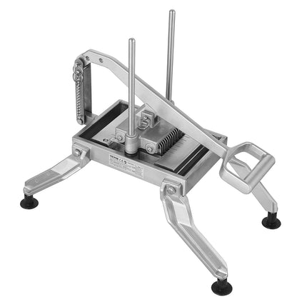 Commercial Vegetable Slicer, 3/8 and 3/16 inch Tomato Slicer, Stainless Steel and Aluminum Alloy Vegetable Cutter Slicer, Manual Tomato Slicer with Non-slip Feet, for Tomatoes, Onions, Potatoes