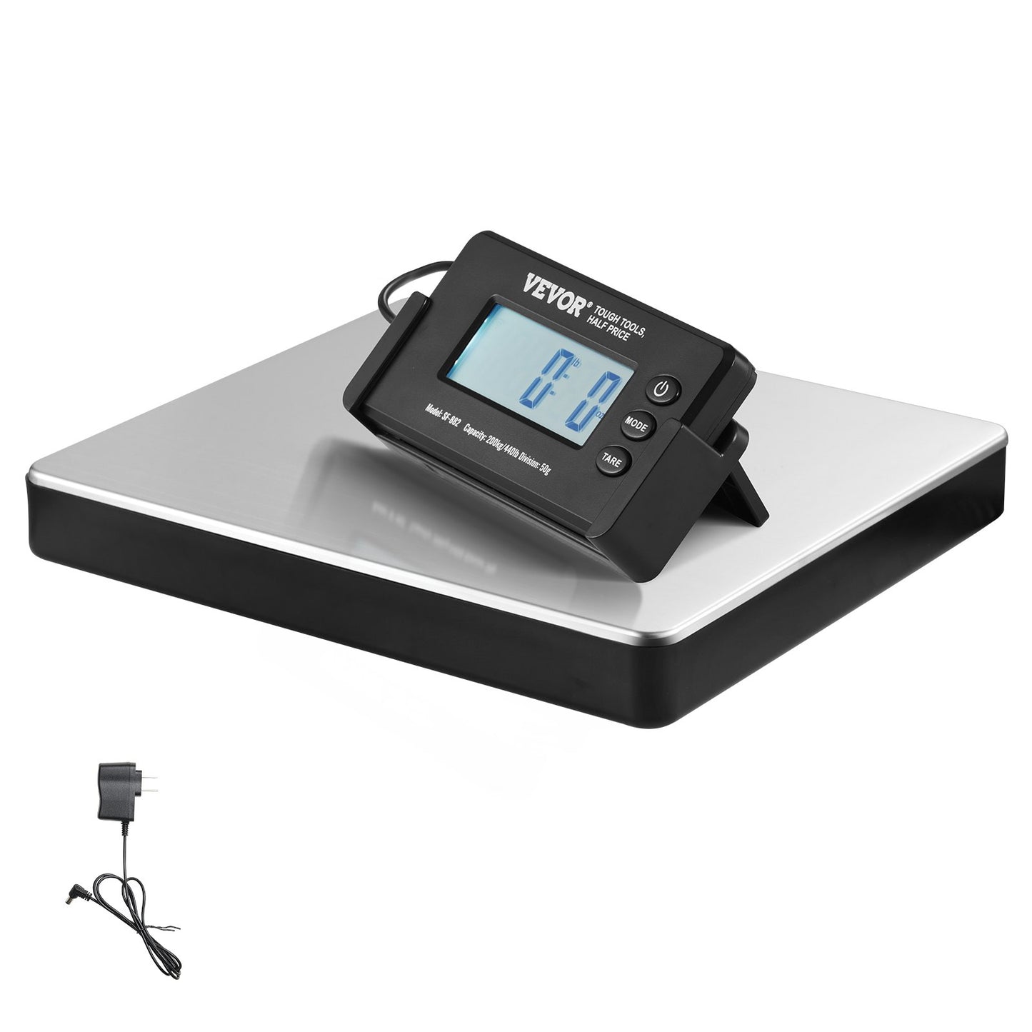 Shipping Scale Digital Postal Scale 199.6 kg x 48 g, AC/DC Package LCD