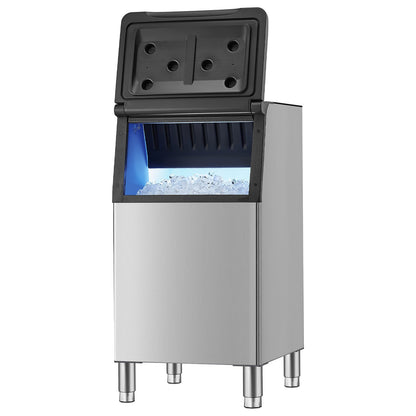Commercial Ice Maker Storage Bin, 136 kg Capacity Ice-Bin, Commercial Ice Storage Bin with Adjustable Anti-slip Rubber Feet, Suitable for Restaurant Hotel and Beverage Shops