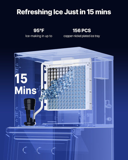 Commercial Ice Maker 360 lbs/Day Self-Cleaning Ice Machine - Head Only