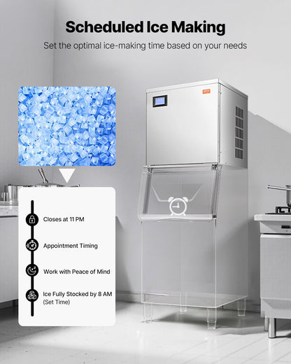 Commercial Ice Maker 400 lbs/Day Self-Cleaning Ice Machine - Head Only