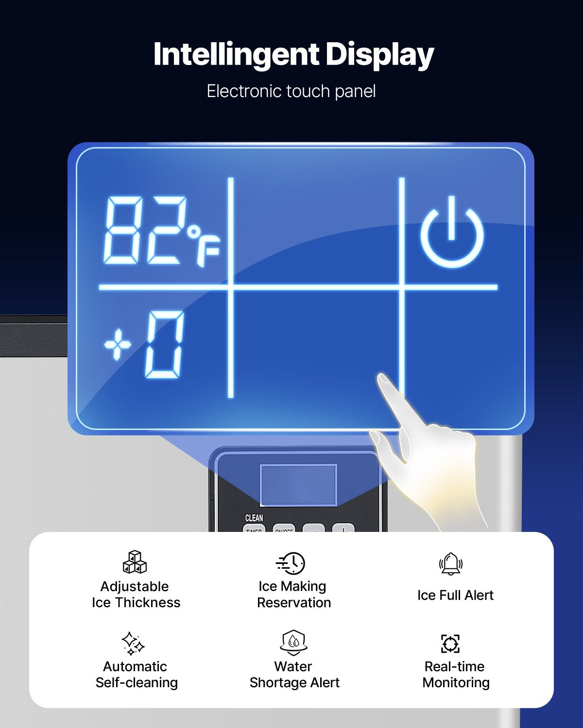 Commercial Ice Maker Machine - Head, 181.4 kg/Day Stainless Steel Ice Machine with Self-Cleaning, Scheduled Ice-Making, Adjustable Thickness, Ideal for Restaurant Bar Cafe Hotel - Head Only