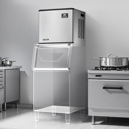 Commercial Ice Maker Machine - Head, 181.4 kg/Day Stainless Steel Ice Machine with Self-Cleaning, Scheduled Ice-Making, Adjustable Thickness, Ideal for Restaurant Bar Cafe Hotel - Head Only