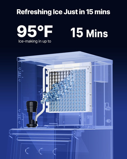 Commercial Ice Maker Machine - Head, 249.5 kg/Day Stainless Steel Ice Machine with Self-Cleaning, Scheduled Ice-Making, Adjustable Thickness, Ideal for Restaurant Bar Cafe Hotel - Head Only