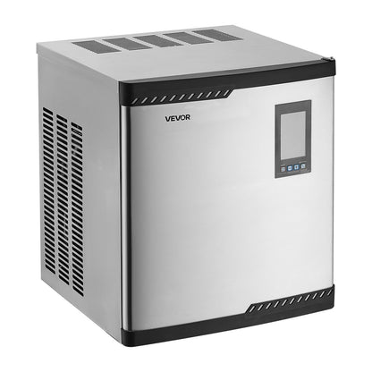 Commercial Ice Maker Machine - Head, 136 kg/Day Stainless Steel Ice Machine with Scheduled Ice-Making, Self-Cleaning, Adjustable Thickness, Ideal for Restaurant Bar Cafe Hotel - Head Only