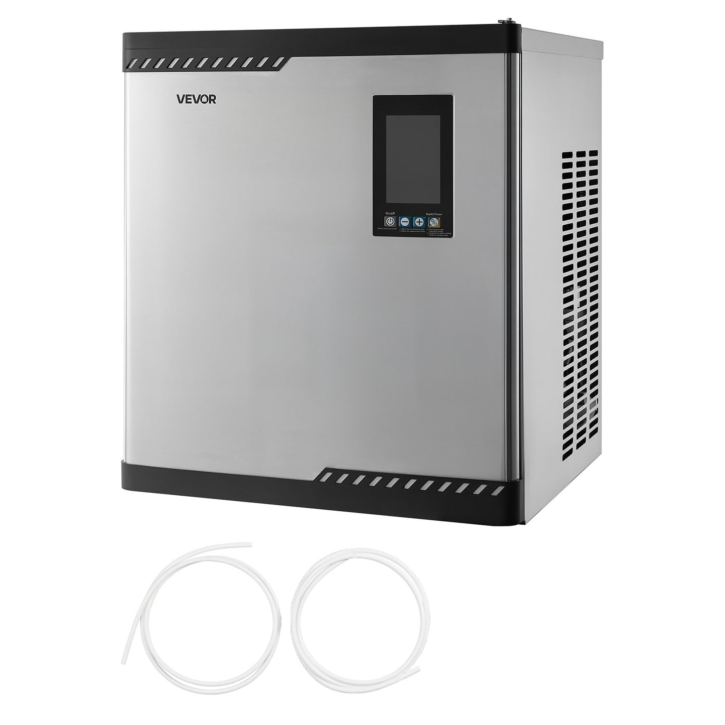 Commercial Ice Maker Machine - Head, 136 kg/Day Stainless Steel Ice Machine with Scheduled Ice-Making, Self-Cleaning, Adjustable Thickness, Ideal for Restaurant Bar Cafe Hotel - Head Only