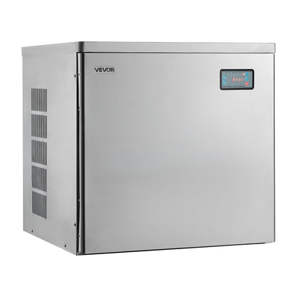 Commercial Ice Maker Machine - Head, 204 kg/Day Stainless Steel Ice Machine with Scheduled Ice-Making, Self-Cleaning, Adjustable Thickness, Ideal for Restaurant Bar Cafe Hotel - Head Only