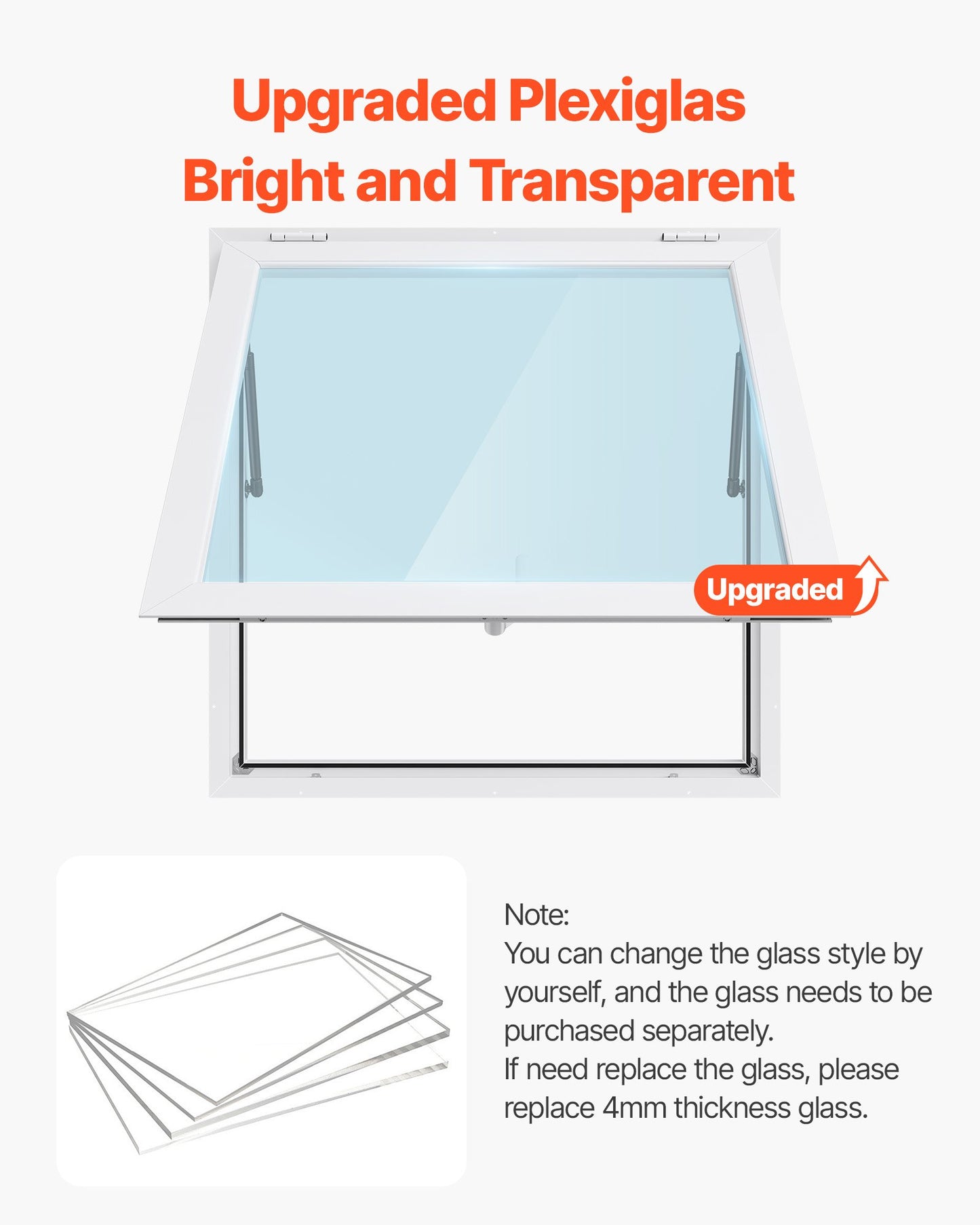 Concession Window 92x92 cm, Aluminum Alloy Frame Service Window for Food Truck, Up to 85 Degrees Stand Serving Window with Awning Door and Drag Hook, Rainwater Resistant for Concession Trailers