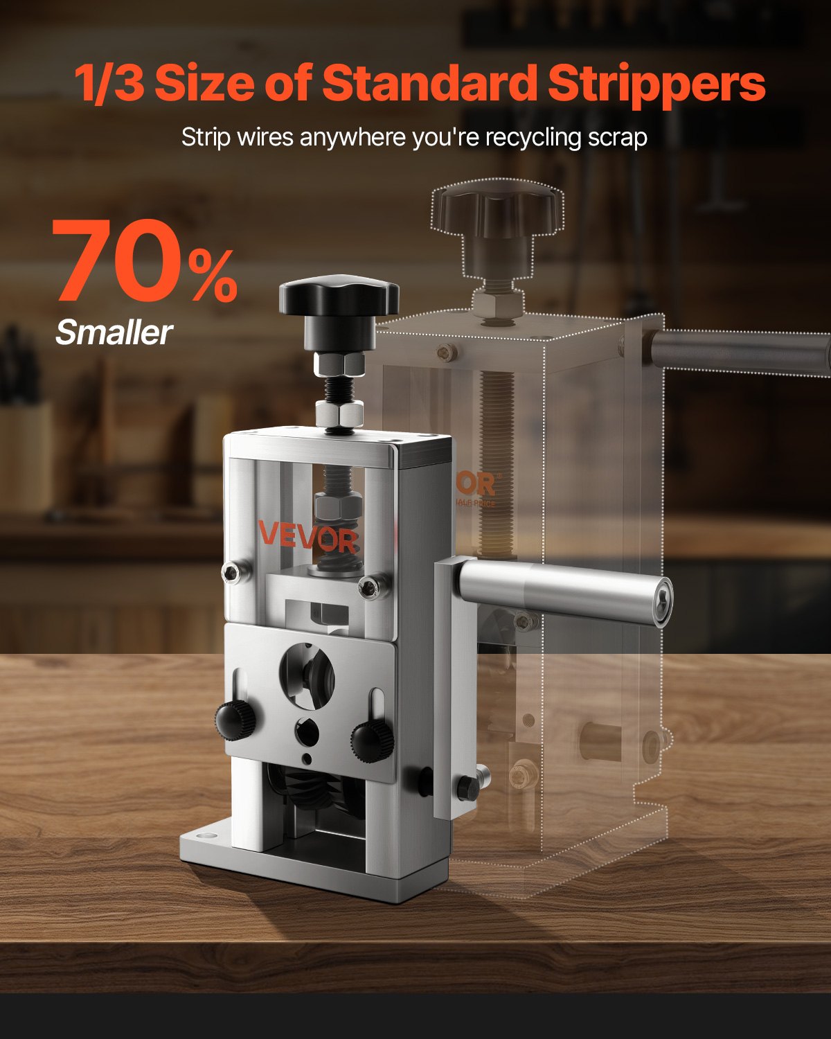 Manuell avisoleringstång 1,5-25 mm (0,06-1 tum) Hand- eller borrmaskin