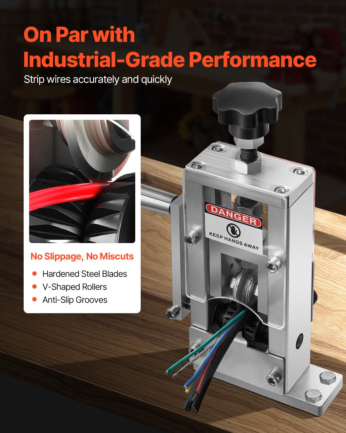 Manuell avisoleringstång 1,5-25 mm (0,06-1 tum) Hand- eller borrmaskin