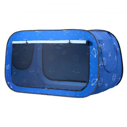 2 Doors Bed Tent Breathable Tent Light Blackout with 0.33 in Fiber Poles 2000x1050x1200mm