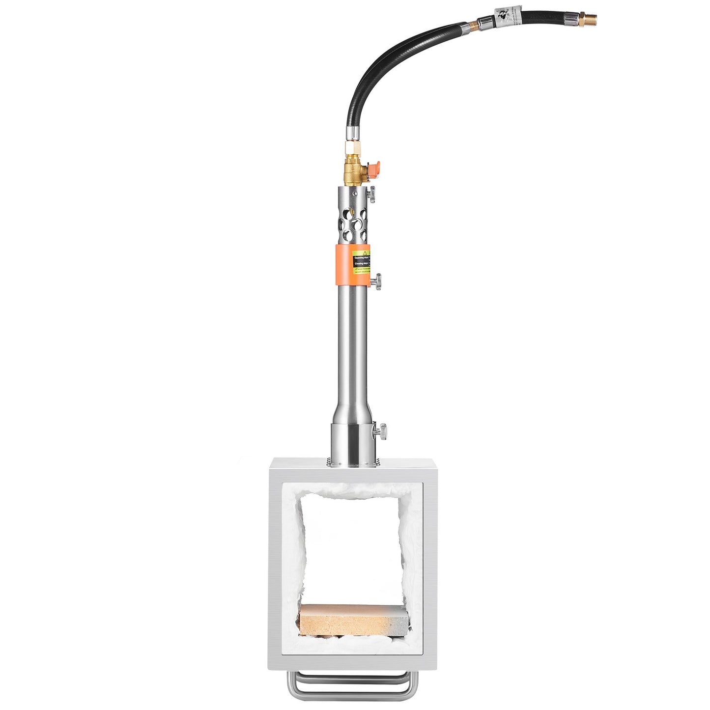 Bärbar propansmedja, hovslagare med 2 brännare, 2600℉ verktygs- och knivtillverkning, smedgassmedja för smedja, fyrkantiga rostfria stålverktyg och utrustning med stor kapacitet för metallsmide