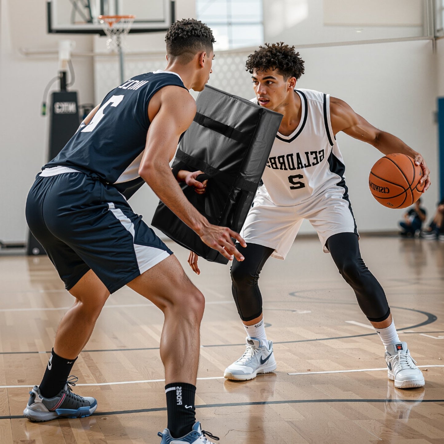 Blockeringsdocka för fotboll, 24x16 tum blockeringsdynor, sparkskydd med handtag, tacklingsdocka med hög densitet, kraftig träningsutrustning för basket, hockey, lacrosse, svart, 1 st