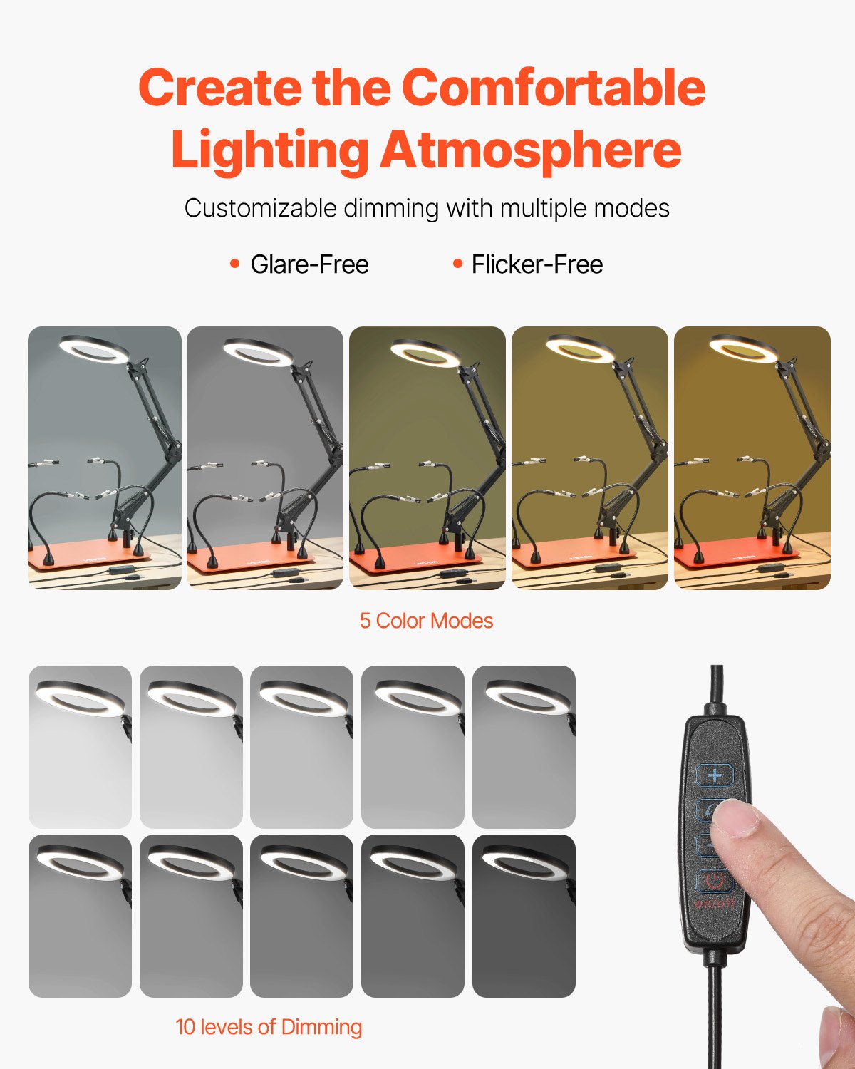 Magnetic Helping Hands Soldering Station, 4 Flexible Arms Third Hand Tool with 3X LED Magnifying Lamp & Non-Slip Heavy-Duty Base, Soldering Helping Hands for Electronic Repair Craft Hobby DIY