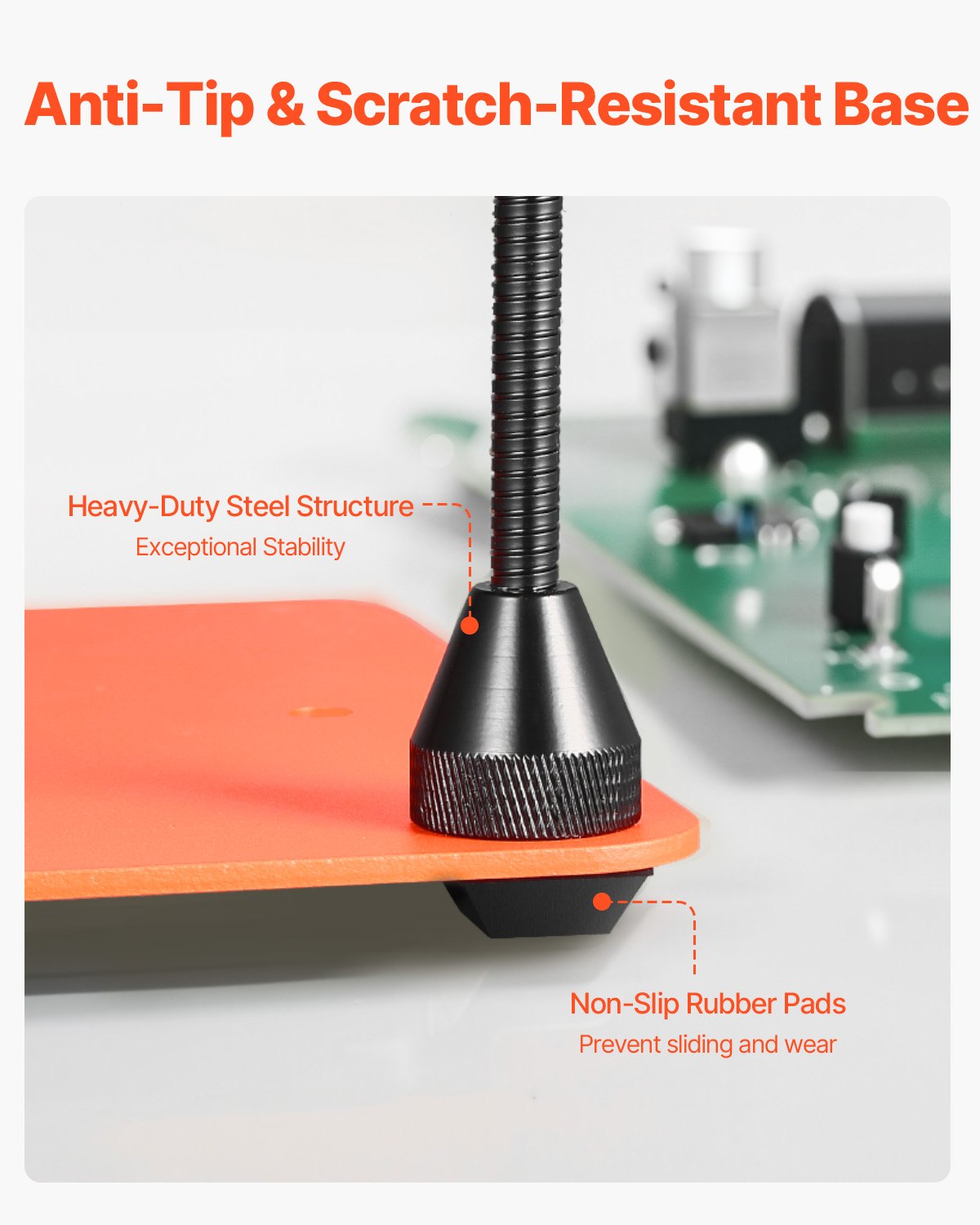 Magnetic Helping Hands Soldering Station, 4 Flexible Arms Third Hand Tool with 3X LED Magnifying Lamp & Non-Slip Heavy-Duty Base, Soldering Helping Hands for Electronic Repair Craft Hobby DIY