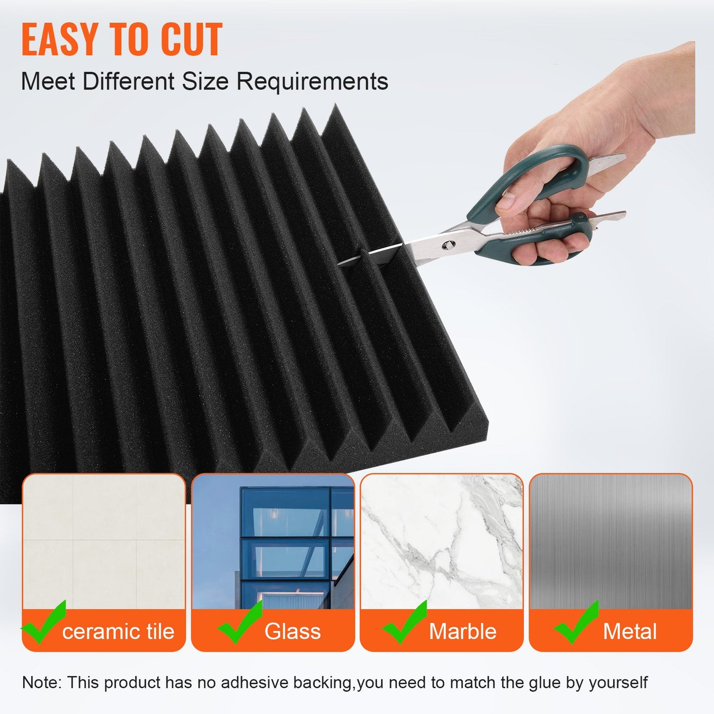 Acoustic Foam Panels, 50 Pack 12 x 12 x 2 inches, High Density Soundproof Wall Panels,Fire-Resistant Acoustic Panels,Sound Dampening Absorbing Panels for Studio Wall and Ceiling,Black