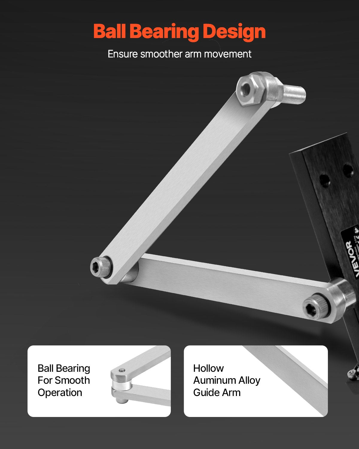 Lawn Mower Blade Sharpener and Balancer, 15° - 45° Adjustable Lawnmower Blade Sharpening Tool with 4 Adapter Pins, Ball Bearings & 25mm Enlarged Handle, Compatible with Most Angle Grinders
